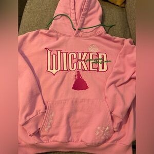 Wicked Pink Graphic Hoodie Sweatshirt Size Large Universal Great used condition